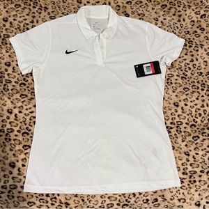 Nike Polo White Womens DriFit Large NWT